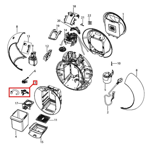 Kavos aparato DELONGHI DOLCE GUSTO ,CIRCOLO vandens rezervuaro jungtis su tarpine Клапаны, прессы, соединители, датчики давления, муфты и другие детали кофемашин