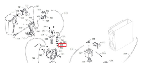 Kavos aparato SAECO, PHILIPS, GAGGIA, vandens talpos tarpinė. FRONTAL WATERTANK INSERTION SEAL Прокладки, шланги и трубки для кофемашин