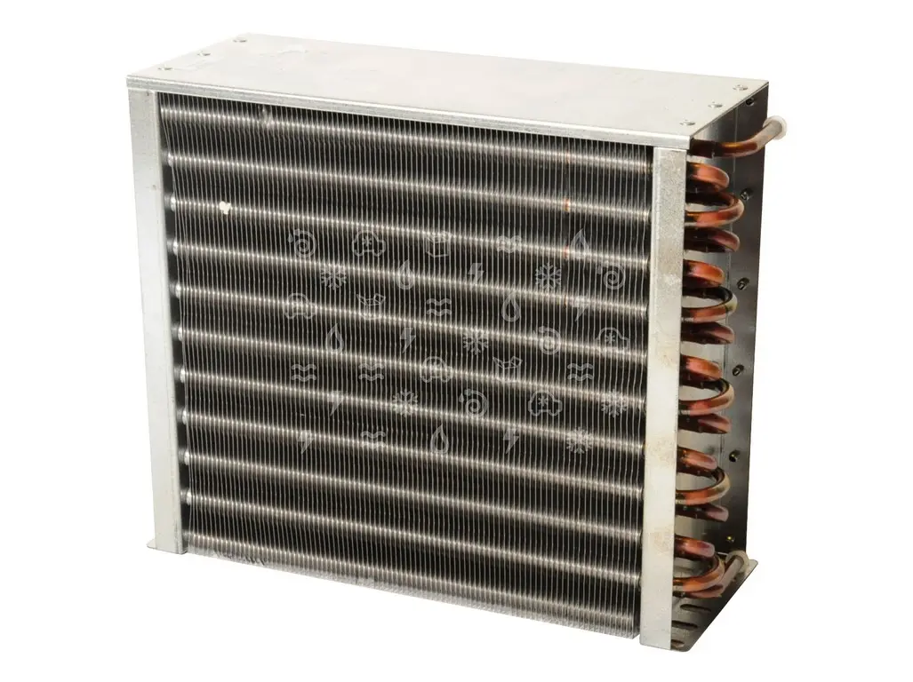 Kondensatorius 1,00 kW, RTV, 273x228x130 mm, vent. 1×200 mm Надувные конденсаторы и другие аксессуары для промышленных холодильников