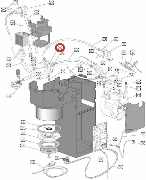 Kavos aparato jungtis Y formos (trišakis), DELONGHI, SMEG, KRUPS Клапаны, прессы, соединители, датчики давления, муфты и другие детали кофемашин