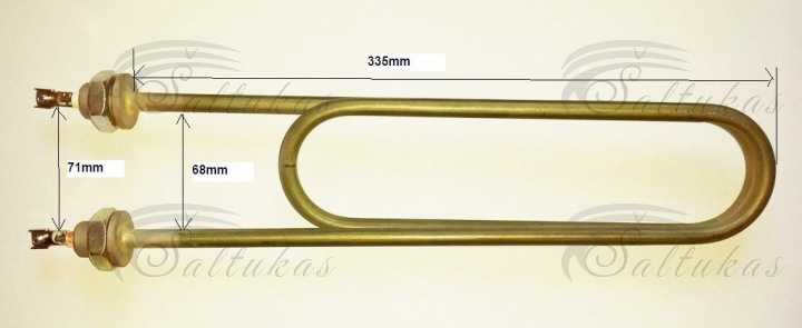 Kaitinimo elementas 5000W, 230V, sriegio išorinis diametras 20mm Нагревательные элементы для холодильников, для стиральных машин, для промышленного кухонного оборудования и т.д.