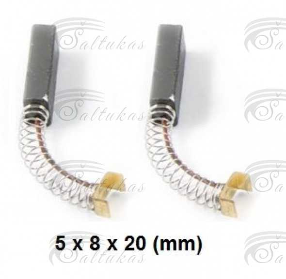 Angliukas 5x8x20mm, (komplekete 2 vnt.) Щетки для электродвигателей