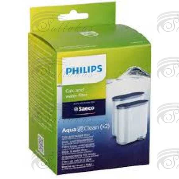 Kavos aparato vandens ir kalkių šalinimo filtras AquaClean, SAECO, PHILIPS, 2 vnt. Фильтры, сита и баки для кофемашин (молочные, водяные и другие)