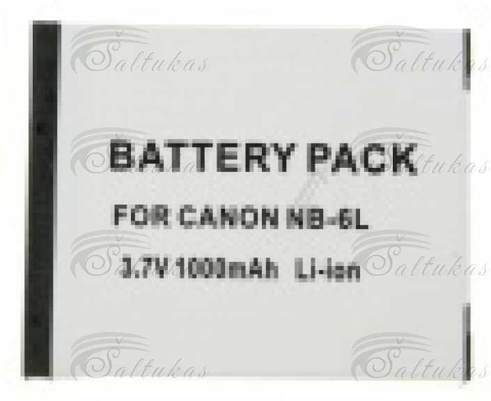 Akumuliatorius video kamerai NB6L CANON,Įtampa: 3.7V, talpa: 1Ah, tipas: skaitmeninis fotoaparatas, chemija: ličio jonų (ličio jonų), įkraunama: taip, turinio vienetai: 1, pakuotė: dėžutė, plotis: 34,7 mm, ilgis: 41,9 mm, aukštis : 7 mm Аккумуляторы для телефонов, чехлы для видеокамер, защитные очки и другие детали