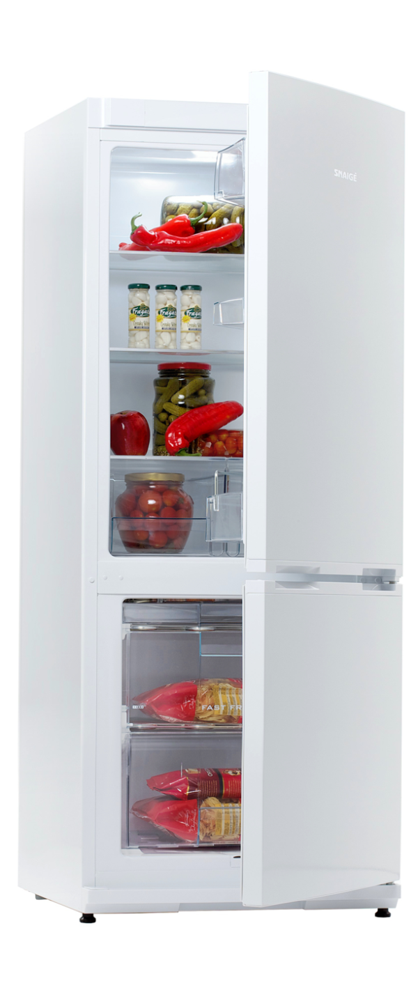 Новый холодильник Snowflake RF27SM-P0002E, белый, встроенные ручки Холодильники и морозильники