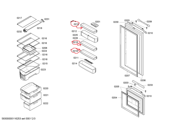 Верхняя дверца ХОЛОДИЛЬНИКА BOSCH SIEMENS 43x15x7см; 320 грамм, 1шт, ориг. Держатели для бытовых холодильников, выдвижных ящиков, полок и других пластиковых деталей