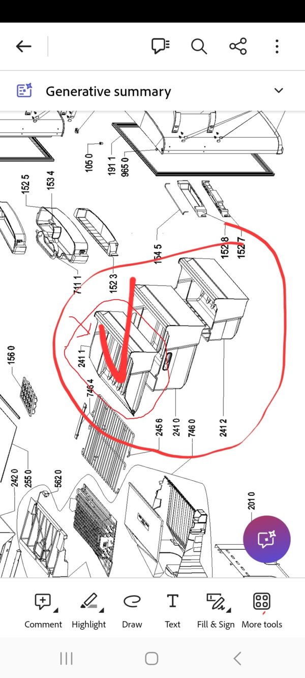 Холодильник WHIRLPOOL/INDESIT,PRIVILEGED верхний ящик морозильной камеры orig Держатели для бытовых холодильников, выдвижных ящиков, полок и других пластиковых деталей