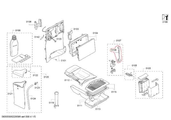 Шланг для кофе BOSCH/SIEMENS EQ, кофемашины 12009871 Прокладки, шланги и трубки для кофемашин