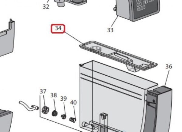 Крышка резервуара для воды для кофемашины DELONGHI, ориг. Фильтры, сита и баки для кофемашин (молочные, водяные и другие)