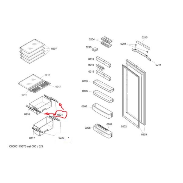 Набор направляющих для холодильников Bosch/SIEMENS 2шт.orig Держатели для бытовых холодильников, выдвижных ящиков, полок и других пластиковых деталей