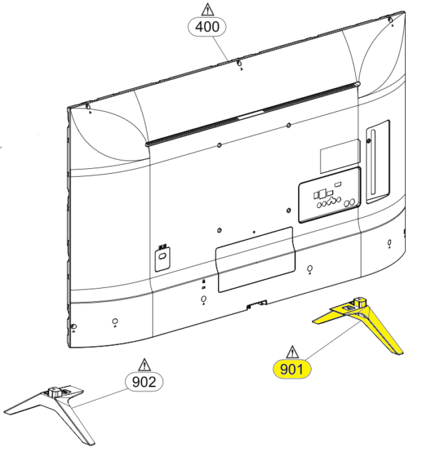 Ножка для телевизора LG, 1шт, белая, левая сторона Детали телевизоров, вентиляционных регуляторов ворот и т.д.