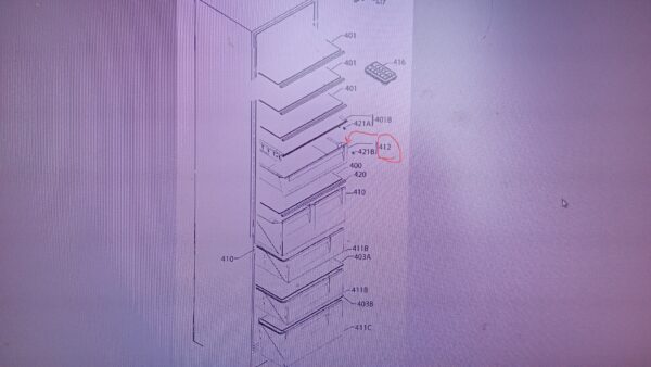 Холодильник ELECTROLUX / AEG с ящиком для овощей, ориг. Держатели для бытовых холодильников, выдвижных ящиков, полок и других пластиковых деталей