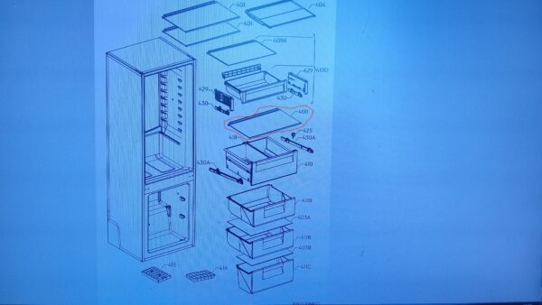Полка холодильника ELECTROLUX / AEG,ориг. GLASREGAL,KOMPLETT,НЕЙТРАЛЬНЫЙ,458 Держатели для бытовых холодильников, выдвижных ящиков, полок и других пластиковых деталей