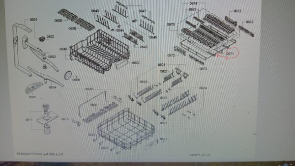 Верхняя решетка корзины Bosch/SIEMENS Колеса для посудомоечных машин, решетки и держатели для мешков для посуды