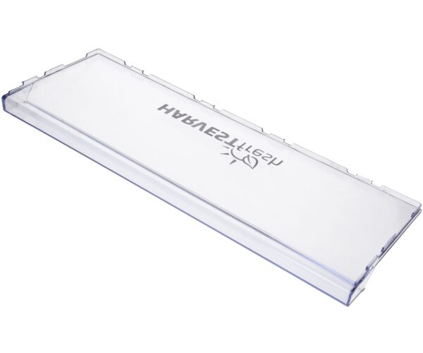 Šaldytuvo BEKO/GRUNDIG/ARCELIK , CRISP FRONT BI PRINT HARVFRESH 54 T605 stalčiaus priekinė panelė,43.4cm x 15.3cm,orig. Держатели для бытовых холодильников, выдвижных ящиков, полок и других пластиковых деталей