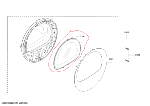 Džiovyklės BOSCH/SIEMENS apsauginis stiklas Двигатели сушилок, ручки, дверные петли, фильтры, различные другие детали