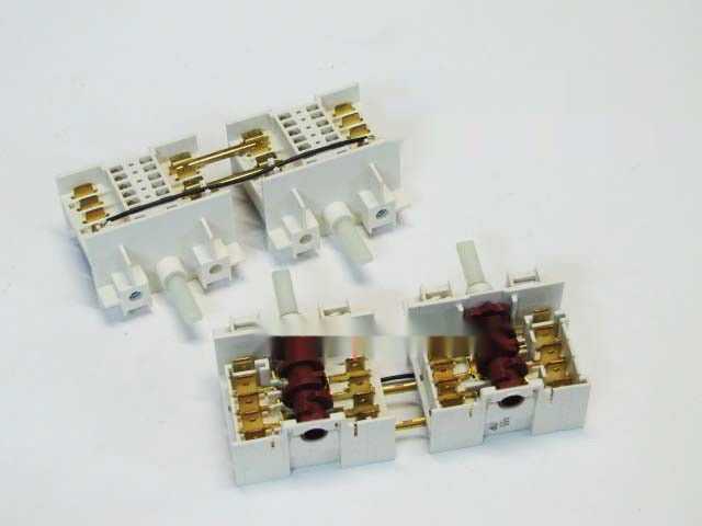 Dvigubas jungiklis GORENJE — DREEFS 4842/23+4842/12. SWITCH DUO BLOCK 7-7-60 Выключатели для электроплит, выключатели таймеры
