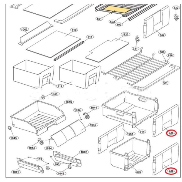 Šaldytuvo BEKO šaldiklio stalčiaus priekinis skydelis 387x180x30mm,orig. FREEZER DRAWER FRONT TRANSPARENT 180 X 385MM — изображение 7