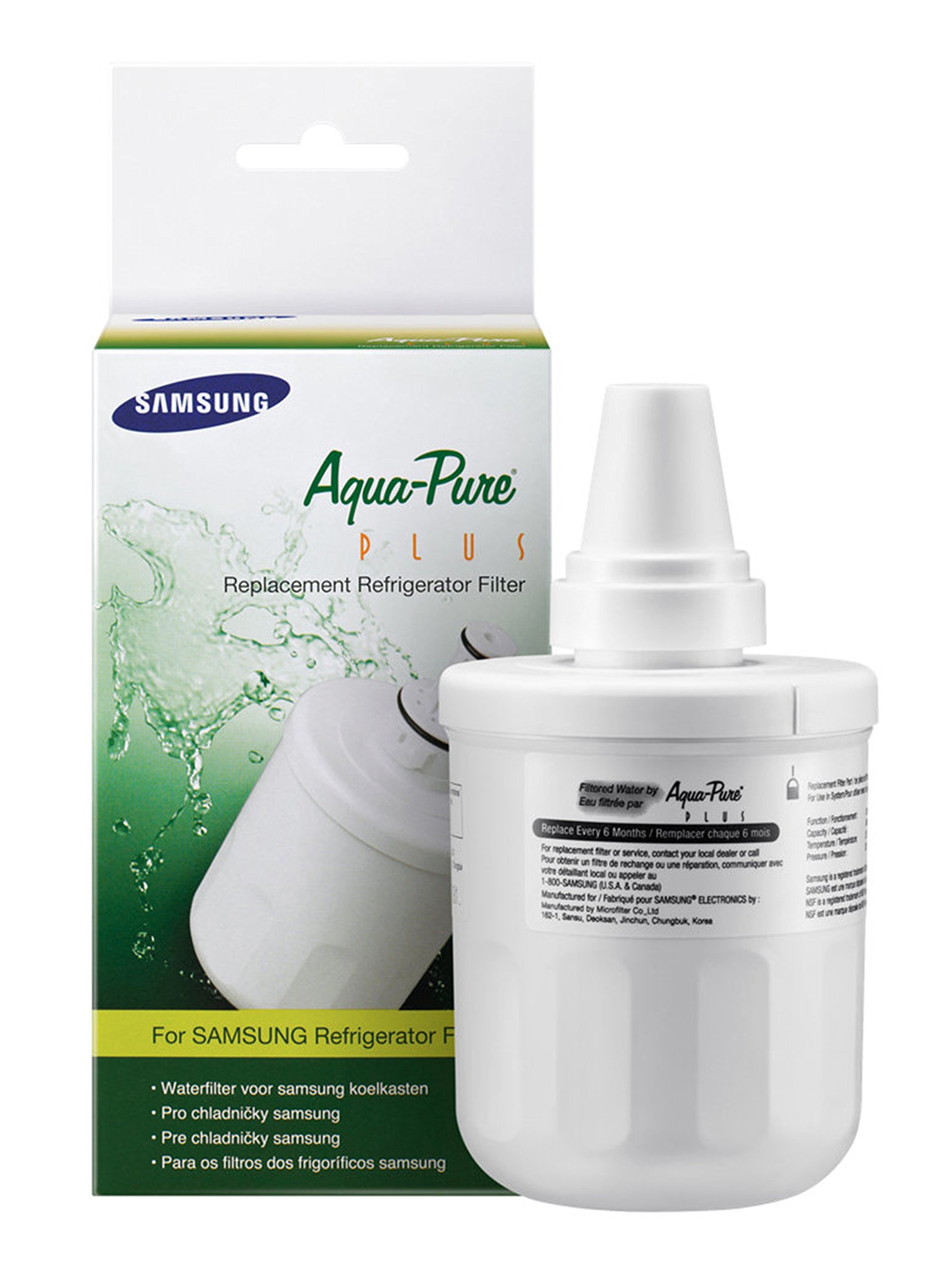 Vandens filtras šaldytuvui SAMSUNG Aqua-Pure Plus, originalus. <2010 metų modeliams. Фильтры для воды холодильников, заслонки, резервуары для мороженого, шланги и другие детали