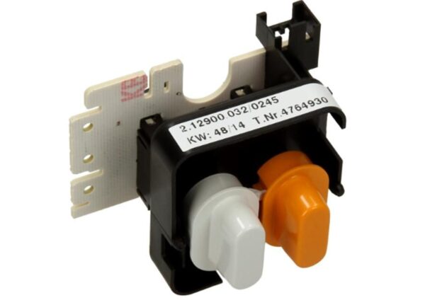 Skalbimo mašinos Miele jungtukas. PUSH BUTTON SWITCH 2.12900.032CAS.WHITE