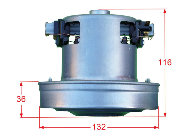 Dulkių siurblio variklis universalus 1800W, 230V, H=115mm, h=37mm, Ø130mm — изображение 3