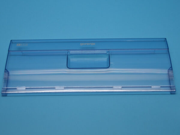 Šaldytuvo GORENJE šaldiklio stalčiaus priekinė / priekinė atverčiama sienelė 475x195mm, orig.