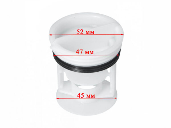Filtras skalbimo mašinos siurbliui BEKO, BLOMBERG, BELLING, GRUNDIG, LAMONA, FLAWER, MONTPELLIER, NEW WORLD, FISHER & PAYKEL, 6 cm, 5,2 cm, Turinio vienetai: 1 — изображение 4
