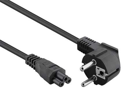 HUAWEI apvalus kabelis, kabelio galas_1: „Schuko“ kištukas, kabelio galas_2: nešiojamojo kompiuterio lizdas C5 („Mickey Mouse“), 5 m, juodas Аккумуляторы для телефонов, чехлы для видеокамер, защитные очки и другие детали