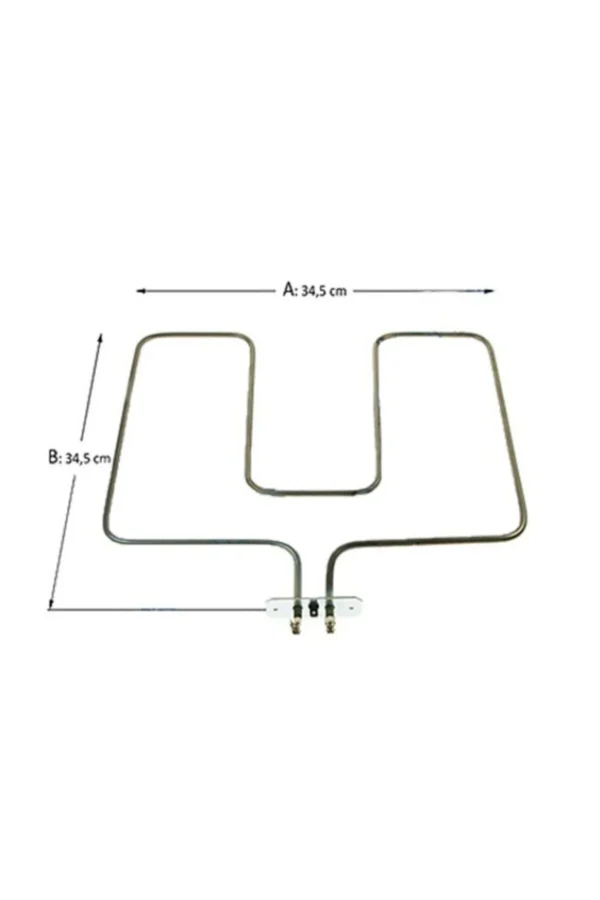 Kaitinimo elementas BEKO Apatinis šildymas, Galia: 1200W, Ilgis: 445mm, Plotis: 368mm, Aukštis: 32mm, Flanšo ilgis: 76mm, Flanšo plotis: 32mm, Termostatas: Ne, Terminis saugiklis: Nėra — изображение 2