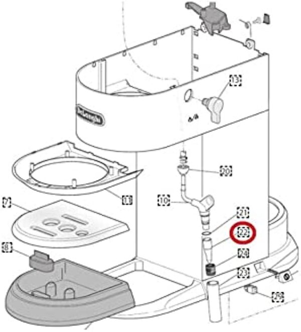 Kavos aparato DELONGHI garų rankenėlės antgalis,orig. — изображение 3
