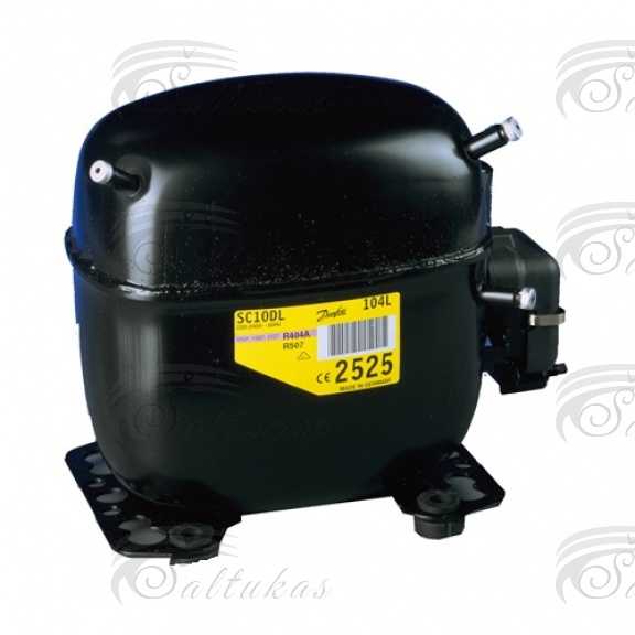 Danfoss SC10DL, MBP/HBP — R404A, R507, 220-240V/1/50Hz, LRA, (prie -10 laipsn. C 775W) ( -20 C iki 10 C) Компрессоры для промышленных холодильников