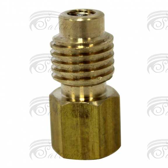 Reducing transition — 180° — 1/2″ ACME-F x 1/4″ FL (7/16-20″)-M, R134 Соединения - переходы