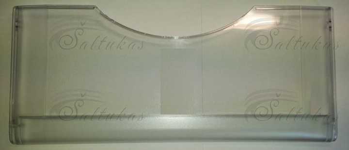 Šaldytuvo ATLANT, MINSK šaldiklio skyriaus apatinio ,vidurinio stalčiaus priekinė sienelė, 410x175x20mm,skaidri Автомобильные детали холодильных морозильников для бытового промышленного холодильного оборудования