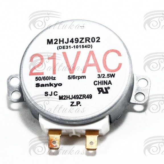 Mikrobangų krosnelės varikliukas, M2HJ49ZR02, 50/60Hz, 5/6 aps., 3/2.5W, 21V Двигатели микроволновых печей