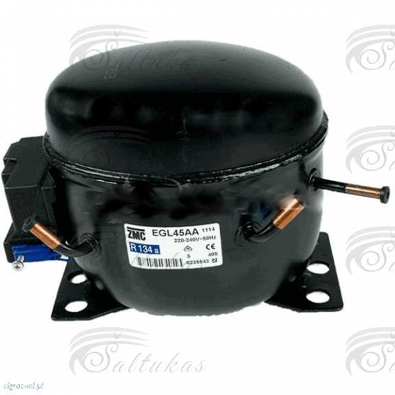 ACC Electrolux GL45AA / GVM38AA, LBP — R134a, 1/8HP, 240V/1/50Hz, prie -10°C — 185W, prie -25°C — 82W, (nuo -10°C iki 30°C) Компрессоры для бытовых холодильников