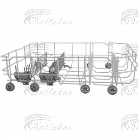 Indaplovės ELECTROLUX / AEG apatinis indų krepšys, 524X5151X100. LOWER BASKET, GREY, 524X5151X100 Колеса для посудомоечных машин, решетки и держатели для мешков для посуды
