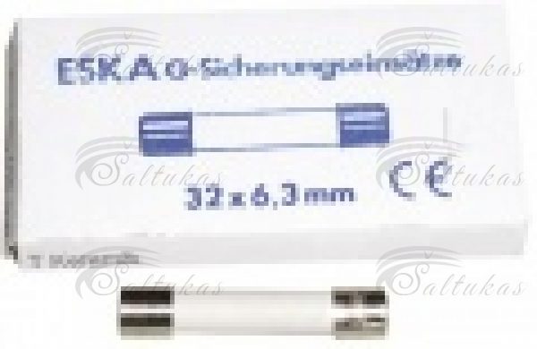 Saugiklis keramikinis 16A, 6,3X32mm, 500V, 10vnt komplektas
