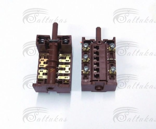 Orkaitės jungiklis / perjungėjas (6 kontaktų / padėčių) GOTTAK, 150° С, 80,5x41,8x42,5 mm, 25A, 250V, 50000 ciklų