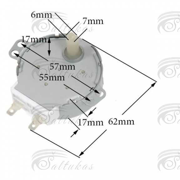 Mikrobangų krosnelės GORENJ ARCELIK BEKO PANASONIC varikliukas TYJ50-8A7, 230V, 5/6apsk., 4W, ašis D6 Двигатели микроволновых печей