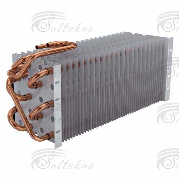 Pramoninio šaldytuvo išgarintojas R404A, 117W, 14 vamzdelių, 110x175x510 mm, 1,46 m² Испарители промышленных холодильников