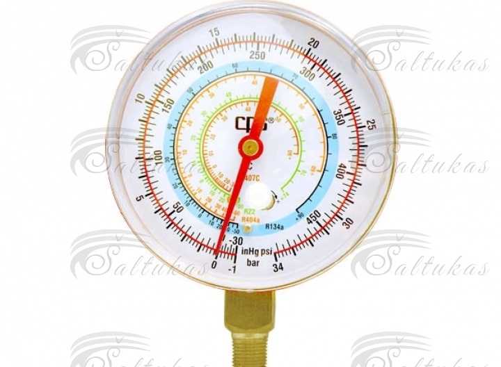 Aukšto slėgio manometras SH, R134a, R404A, R407C, R22, skalė d=80mm Инструменты, химические средства по уходу Детали для бороды и другое оборудование