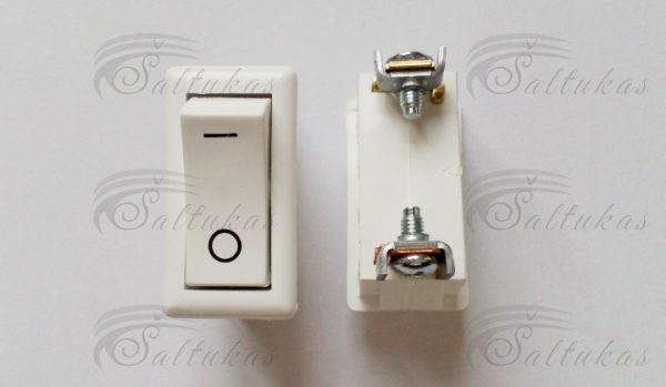 Universalus jungiklis  WA-8/LPD-1241W (ELDA), 250V, 6A,  2 kontaktai, (ilgis x plotis x aukštis): 30x16x26mm