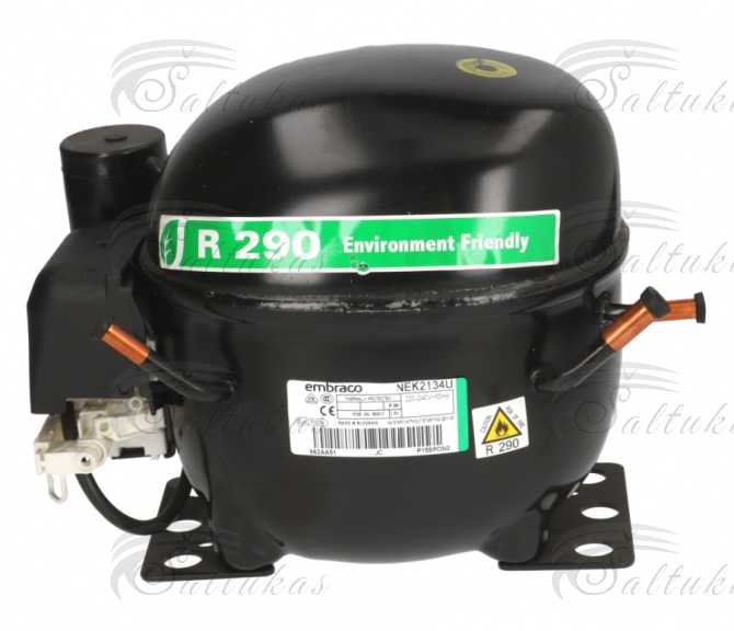 Šaldytuvo kompresorius EMBRACO R290, 452W, 220-240V, 50 Hz, 9,99 m3 Компрессоры для промышленных холодильников