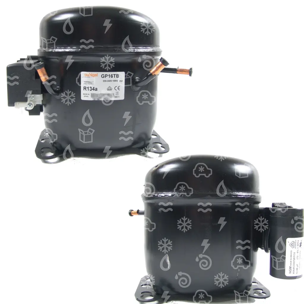 ACC Compressor — GP16TB, HMBP — R134a, 3/8HP, 220-240V/1/50H (-10 °C / 740 W) Компрессоры для промышленных холодильников