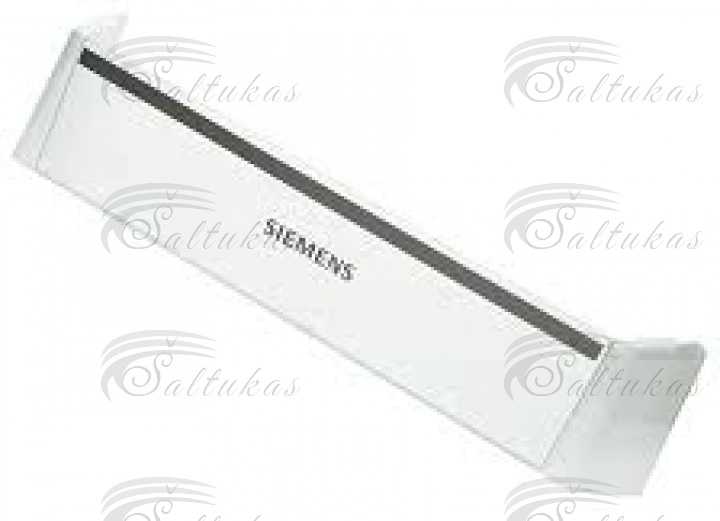 Šaldytuvo BOSCH / SIEMENS  durų apatinė lentynėlė 493x120x100mm Держатели для бытовых холодильников, выдвижных ящиков, полок и других пластиковых деталей