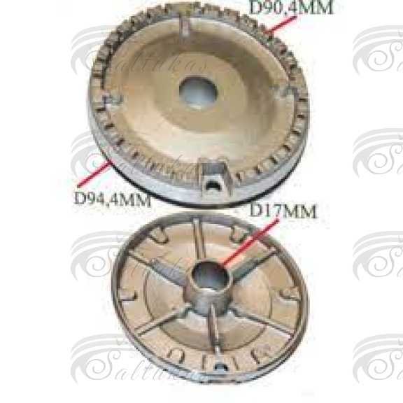 Dujinės viryklės BEKO, UNIVERSALUS, degiklis, seno tipo ø — 90mm,didysis Горелки для газовых плит