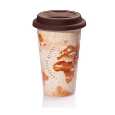 Daugkartinis keraminis termo puodelis DELONGHI, su dangteliu, dvigubos keraminės sienelės, talpa 300ml. DLSC056 DOUBLE WALL CERAMIC MUG, 300 ML Средства по уходу за кофемашинами, смазочные материалы и другие детали