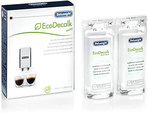 DELONGHI Ecodecalk Mini 2x100мл натуральная (антиизвестковая) чистящая жидкость для кофемашин