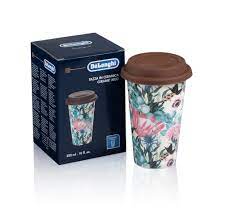 Многоразовая керамическая термокружка DELONGHI, с крышкой, двойные керамические стенки, емкость 350 мл Средства по уходу за кофемашинами, смазочные материалы и другие детали