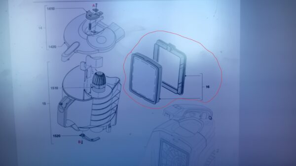 Philips пылесос комбинированный фильтр, 17 см, 14,4 см, 2,3 см, количество единиц: 1, с рамкой в комплекте.альтернатива — изображение 4